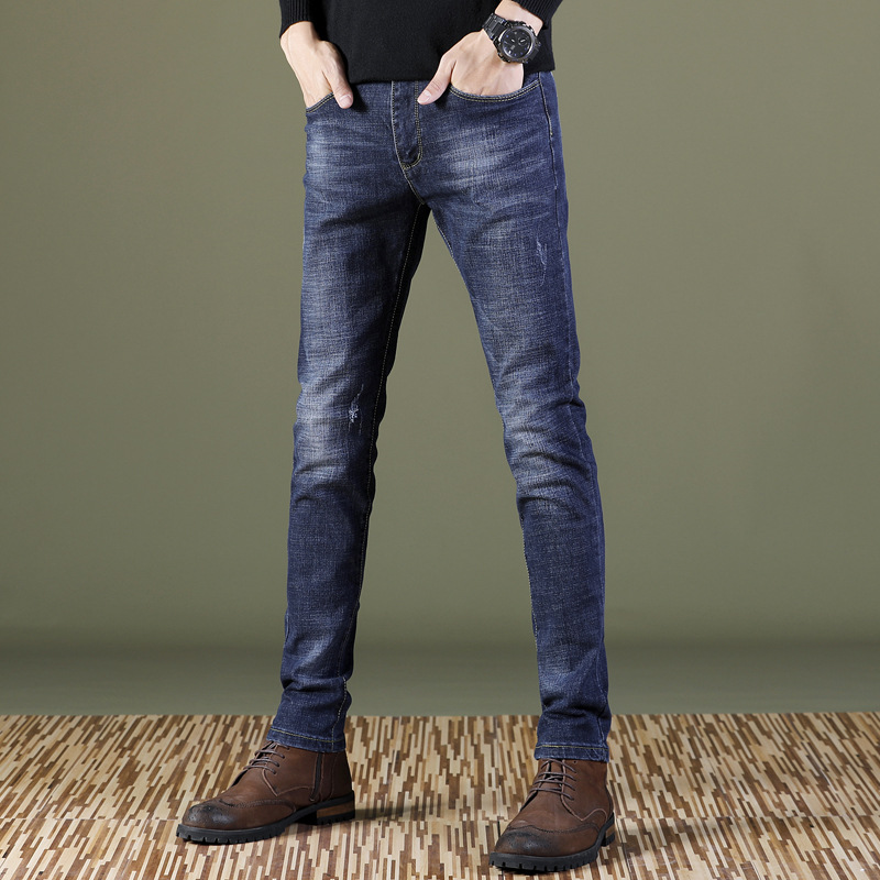 Brand European American Style Stretch Men Jeans Luxury Men's Denim Trousers Slim Straight Deep blue Gentleman Mens Stretch, D605
Brand European American Style Stretch Men Jeans Luxury Men's Denim Trousers Slim Straight Deep blue Gentleman Mens Stretch, D605