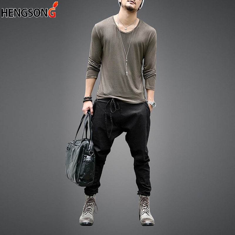 Men's Casual Pants 2020 Autumn Spring Clothes For Male Drawstring Hip Hop Harem Pants Long Trousers With Pocket Loose Sweatpants1