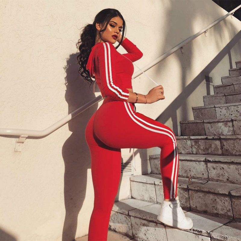 High elastic hooded drawstring jacket high waist small leg pants fashion leisure sports running fitness two piece suit, White
High elastic hooded drawstring jacket high waist small leg pants fashion leisure sports running fitness two piece suit, White