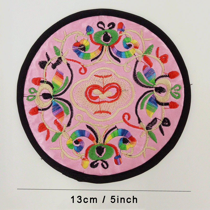 Embroidery Cloth Round Coaster Table Placemats Floral Print Coffee Mug Pads Cup Heat Resistant Non Slip Table Mats Coaster Portavasos