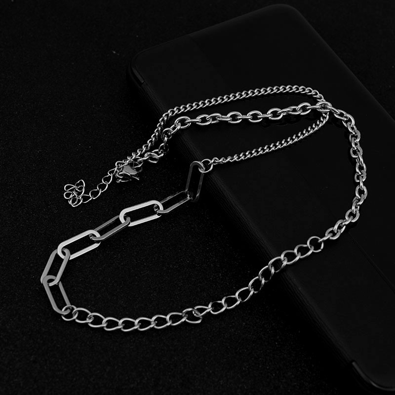 Fashion stainless steel stitching chain necklace mix and match clavicle chain neck wild necklace hot sale
Fashion stainless steel stitching chain necklace mix and match clavicle chain neck wild necklace hot sale