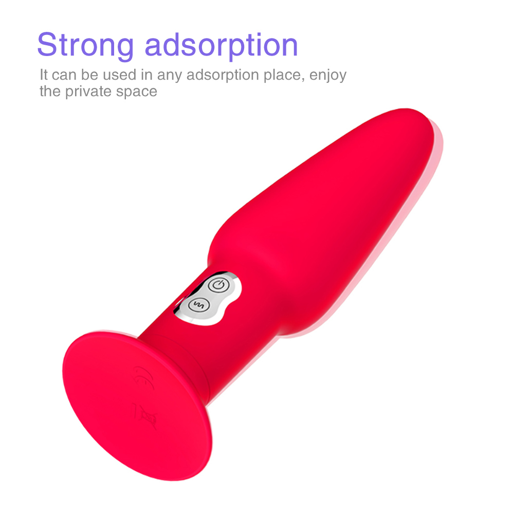 Inflatable Anal Vibrator Dildo Pump Anal Sex Toy Butt Plug Adsorption Type Vagina Anal Expansion Vibrator For Women Men Sex Shop Y200422