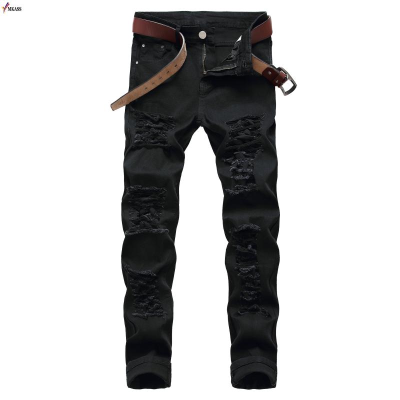 2020 Men Jeans Hole Pants Full Length tore up Streetwear Section Stretch Denim Straight Fashion Hiphop Trousers Clothes, Black
2020 Men Jeans Hole Pants Full Length tore up Streetwear Section Stretch Denim Straight Fashion Hiphop Trousers Clothes, Black