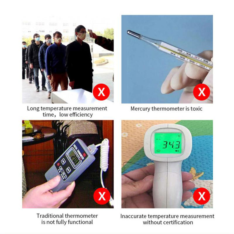 TCT Useful Wall Column Type Infrared Thermometer K3 for School Station Shopping Mall Body Temperature Alarm Thermometer