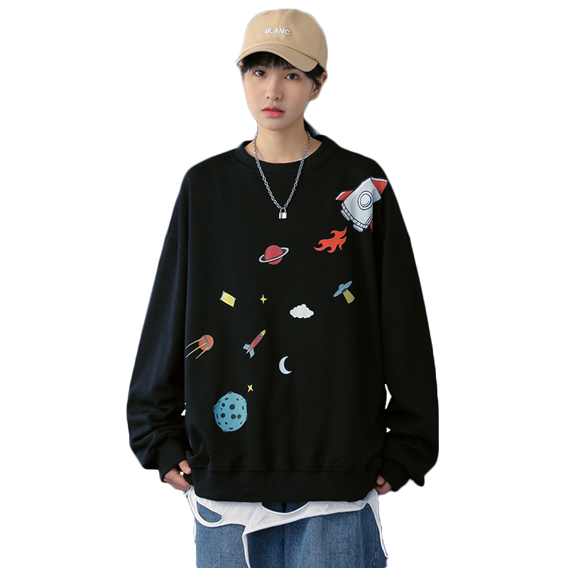 Autumn New Style Men's and women's round neck Pullover cartoon pattern sweater loose fashion street clothing, White
Autumn New Style Men's and women's round neck Pullover cartoon pattern sweater loose fashion street clothing, White