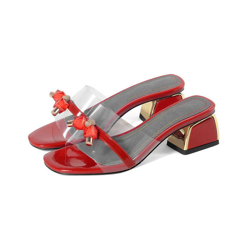 Women slipper Transparent High Heel shoes Stilettos Comfort Wedding Dress Shoes Woman Summer Slippers, Red
Women slipper Transparent High Heel shoes Stilettos Comfort Wedding Dress Shoes Woman Summer Slippers, Red