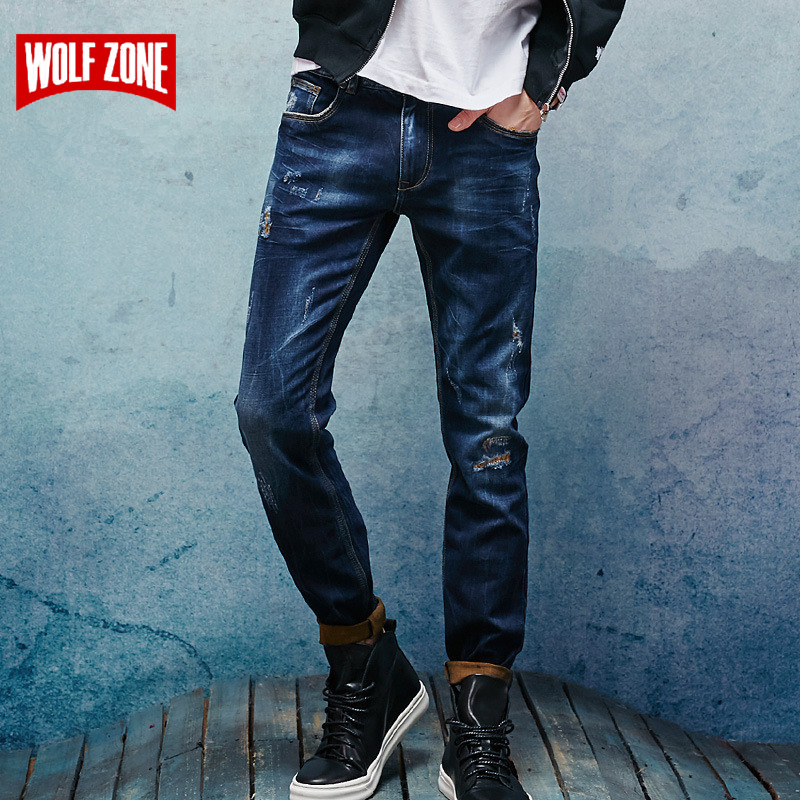 Top Fashion Jeans Men Cotton Distressed Homme Slim Mens Clothing Solid Mid Midweight Winter Autumn Full Length Jean, Blue
Top Fashion Jeans Men Cotton Distressed Homme Slim Mens Clothing Solid Mid Midweight Winter Autumn Full Length Jean, Blue