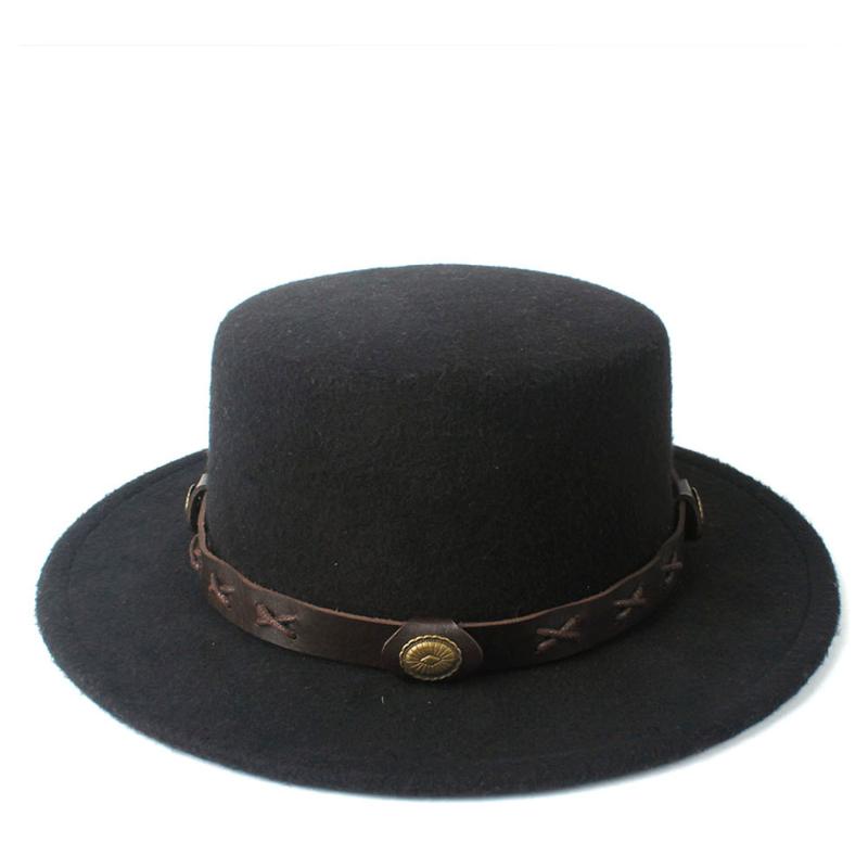 Fashion Flat Top Hat For Women Men Jazz Hat Bowler Wide Brim Fedora Size 56-58CM, Black
Fashion Flat Top Hat For Women Men Jazz Hat Bowler Wide Brim Fedora Size 56-58CM, Black
