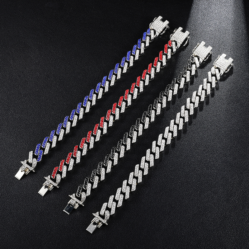 US7 Iced Out 15mm Miami Cuban Link Chain 18"20"24"30" Necklace Rhinestone Bling Hip Hop Necklaces For Men Women Jewelry Gifts T200