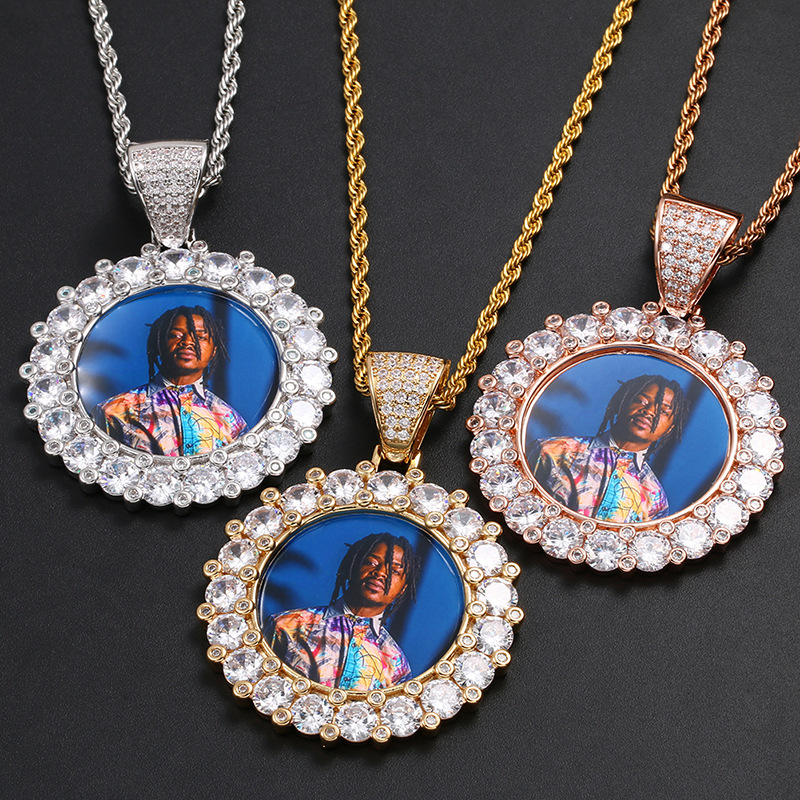 Custom Photo Round Medallion Solid Back Pendant Necklace With Tennis Chain Cubic Zircon Men's Hip hop Jewelry
Custom Photo Round Medallion Solid Back Pendant Necklace With Tennis Chain Cubic Zircon Men's Hip hop Jewelry