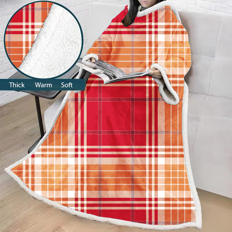 Girl Long Sleeve Blanket Winter Home Geometric Pattern Colorful Wearable Plush Blanket for Sofa Couch Office
Girl Long Sleeve Blanket Winter Home Geometric Pattern Colorful Wearable Plush Blanket for Sofa Couch Office