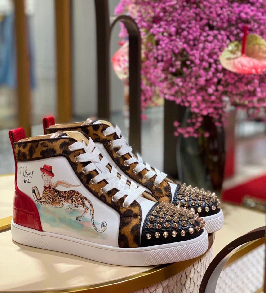 Top Luxury Sneakers!! Women,Men Spikes Orlato High Top Red Bottom Shoes Printed Party Wedding Leisure Flats With Box,EU 35-47, Black
Top Luxury Sneakers!! Women,Men Spikes Orlato High Top Red Bottom Shoes Printed Party Wedding Leisure Flats With Box,EU 35-47, Black