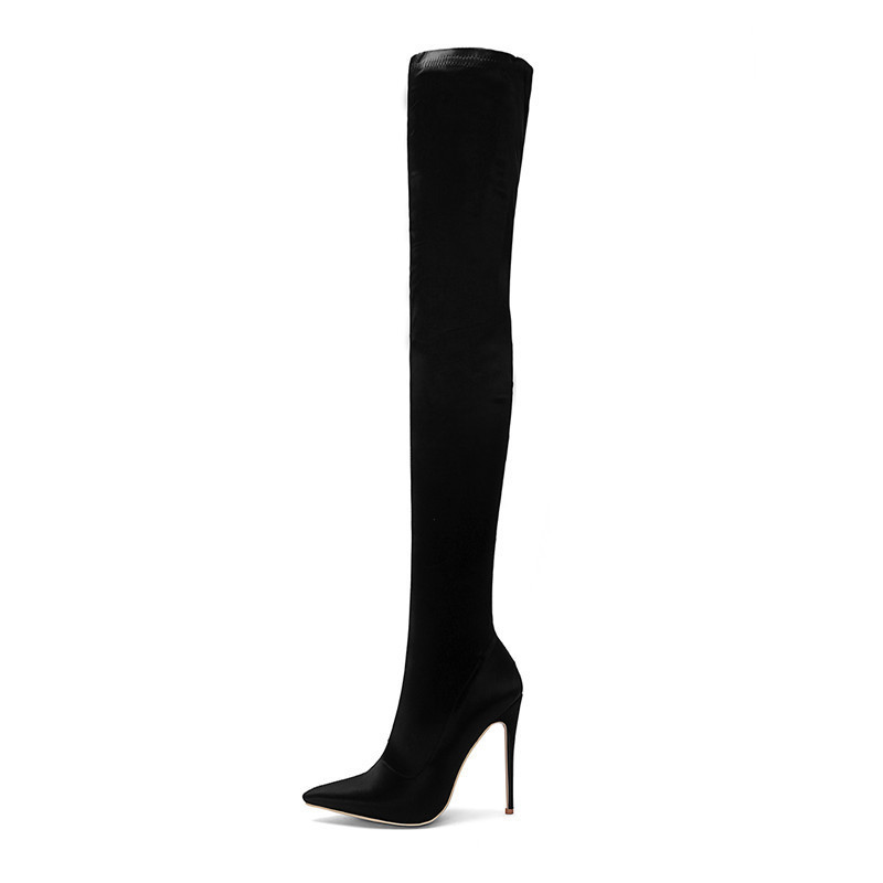 Sexy YECHNE Party Boots Fashion Suede Leather Shoes Women Over The Knee Heels Boots Stretch Flock Winter High Botas, Black
Sexy YECHNE Party Boots Fashion Suede Leather Shoes Women Over The Knee Heels Boots Stretch Flock Winter High Botas, Black