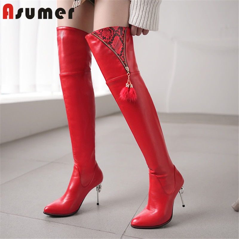 ASUMER 2020 big size 49 over the knee boots women pointed toe zip thin high heels autumn winter party wedding shoes woman boots, Black
ASUMER 2020 big size 49 over the knee boots women pointed toe zip thin high heels autumn winter party wedding shoes woman boots, Black