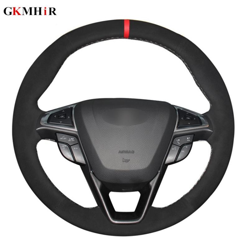 DIY Black Synthetic Suede Hand-stitched Car Steering Wheel Cover for Mondeo Fusion 2013-2020 EDGE 2020-2020
DIY Black Synthetic Suede Hand-stitched Car Steering Wheel Cover for Mondeo Fusion 2013-2020 EDGE 2020-2020