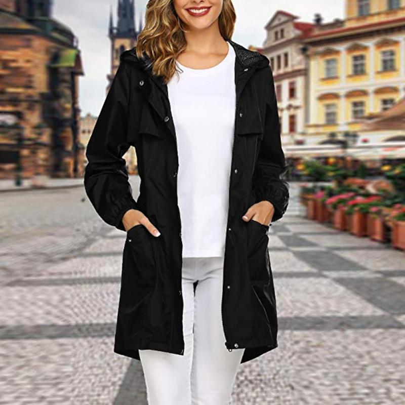 Outdoor Hiking Jacket Coat Women Solid Rain Jacket Outdoor Hoodie Waterproof Hooded Raincoat Windproof Tops Windbreaker Outwear, Black
Outdoor Hiking Jacket Coat Women Solid Rain Jacket Outdoor Hoodie Waterproof Hooded Raincoat Windproof Tops Windbreaker Outwear, Black