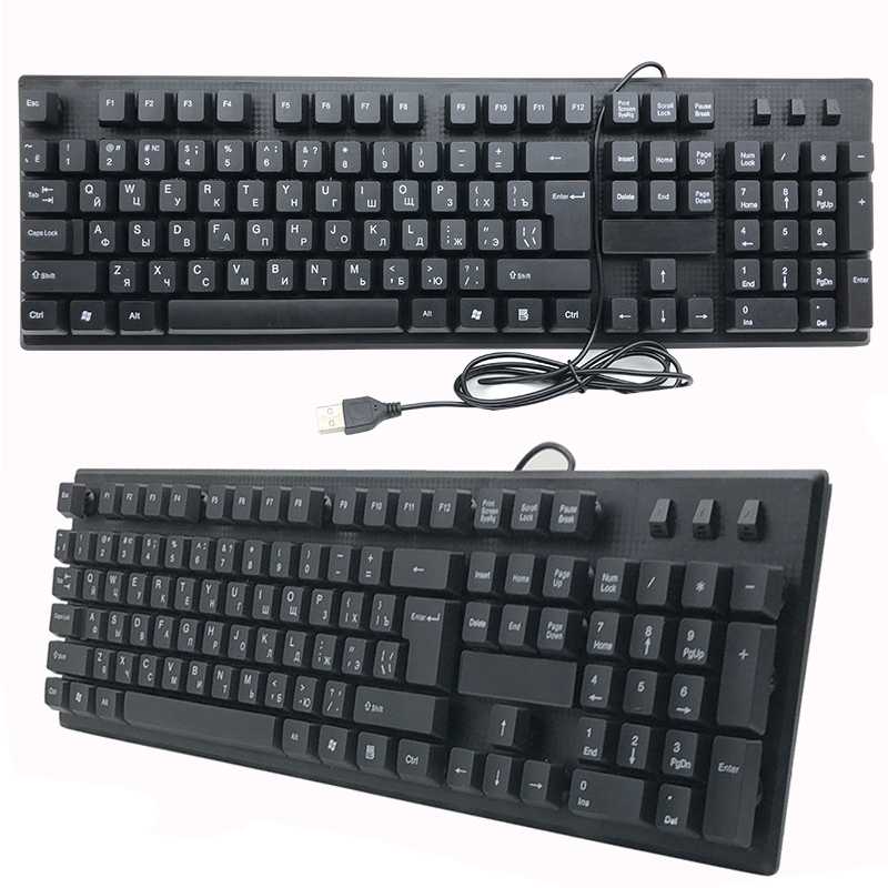 Russian Spanish Arabic French Keyboard Wired USB Keyboard 104 Keys RU+En Keyboards Office Computer Holder For PC Laptop
Russian Spanish Arabic French Keyboard Wired USB Keyboard 104 Keys RU+En Keyboards Office Computer Holder For PC Laptop
