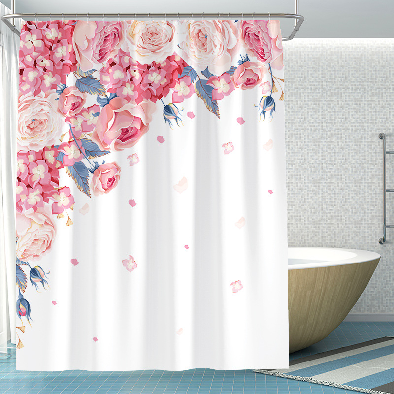 Nordic Pink Flowers Bathroom Partition Curtain Shower Curtain Waterproof Mildew-Proof Polyester Bathroom
Nordic Pink Flowers Bathroom Partition Curtain Shower Curtain Waterproof Mildew-Proof Polyester Bathroom