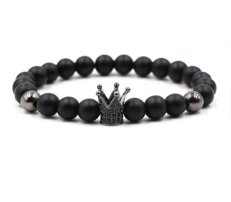 Natural Stone Bracelets High Quality Zircon Crown Mens Bracelets Handmade Beads Bracelet Bangles for Men Women Jewelry DHL fast ship, Black
Natural Stone Bracelets High Quality Zircon Crown Mens Bracelets Handmade Beads Bracelet Bangles for Men Women Jewelry DHL fast ship, Black
