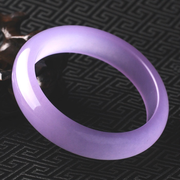 Genuine Natural Violet Jade Bangle Bracelet Fashion Charm Jewellery Accessories Hand-Carved Amulet Gifts for Women Men Y200810