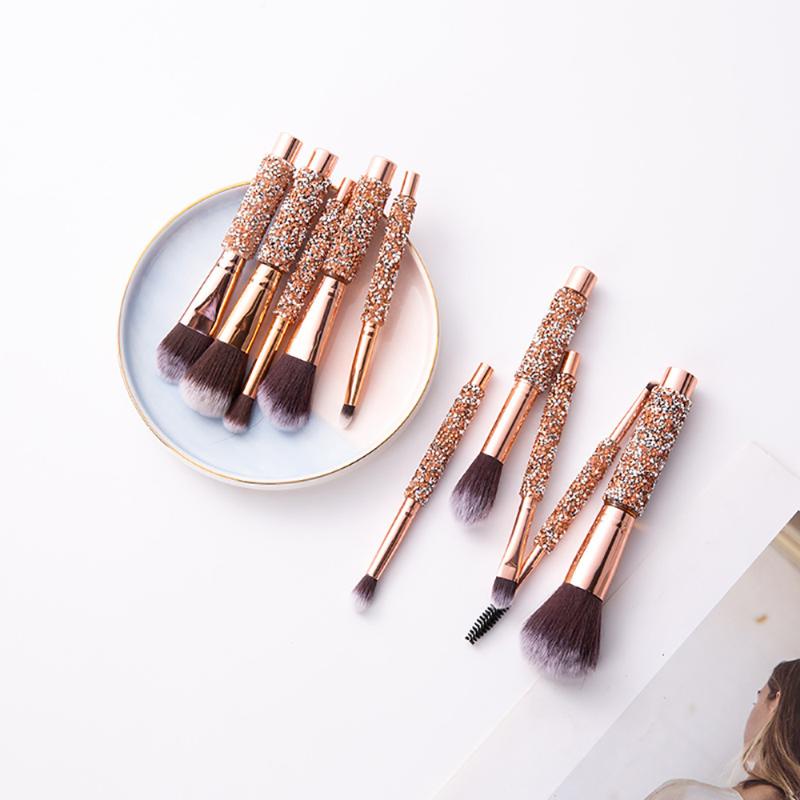 10pcs Diamond-studded Makeup Brush Set PU Bag In Stock Creative Loose Powder Eye Shadow Brush Beauty Tool
10pcs Diamond-studded Makeup Brush Set PU Bag In Stock Creative Loose Powder Eye Shadow Brush Beauty Tool