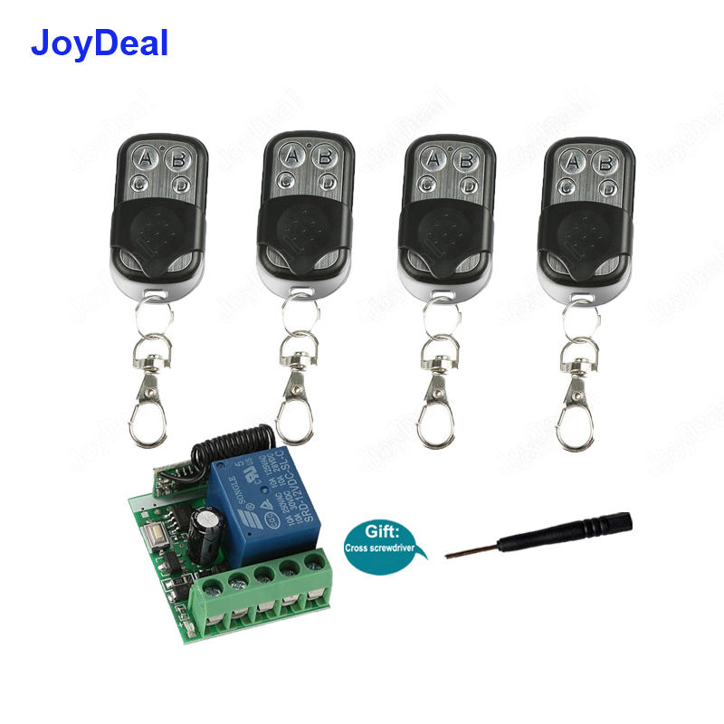 433Mhz Universal Wireless Remote Control Switch DC 12V 1CH Relay Receiver Module and RF Transmitter For Electronic Door Lock DIY
433Mhz Universal Wireless Remote Control Switch DC 12V 1CH Relay Receiver Module and RF Transmitter For Electronic Door Lock DIY