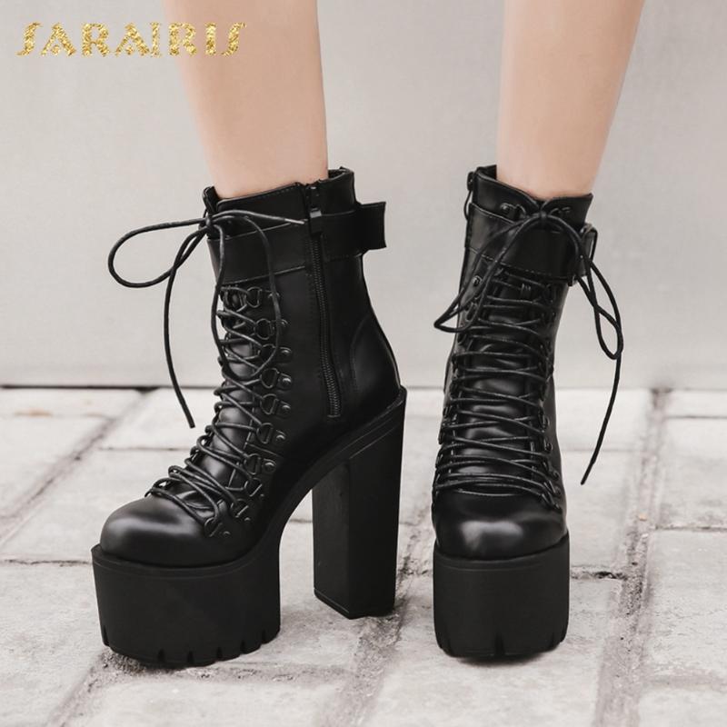 Sarairis 2020 New Fashion High Quality Ankle Boots Woman Shoes Chunky High Heels Platform Zip Up Spring Autumn Boots Ladies, Black
Sarairis 2020 New Fashion High Quality Ankle Boots Woman Shoes Chunky High Heels Platform Zip Up Spring Autumn Boots Ladies, Black