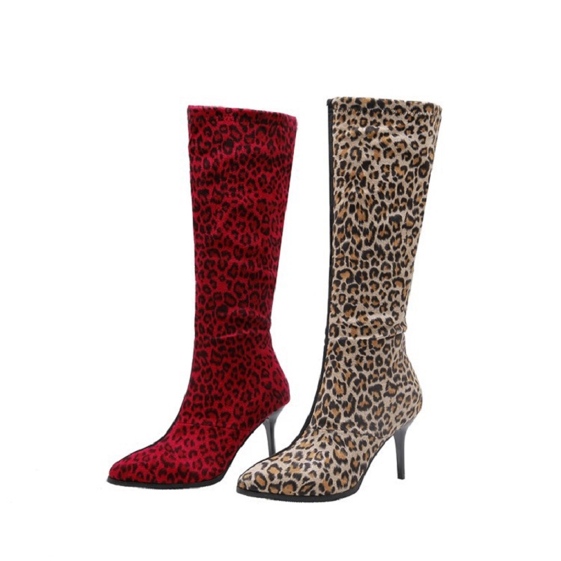 New winter women shoes sexy high heels pointed toe long boots leopard black stiletto punk knee high boots zapatos mujer big size, Red black
New winter women shoes sexy high heels pointed toe long boots leopard black stiletto punk knee high boots zapatos mujer big size, Red black