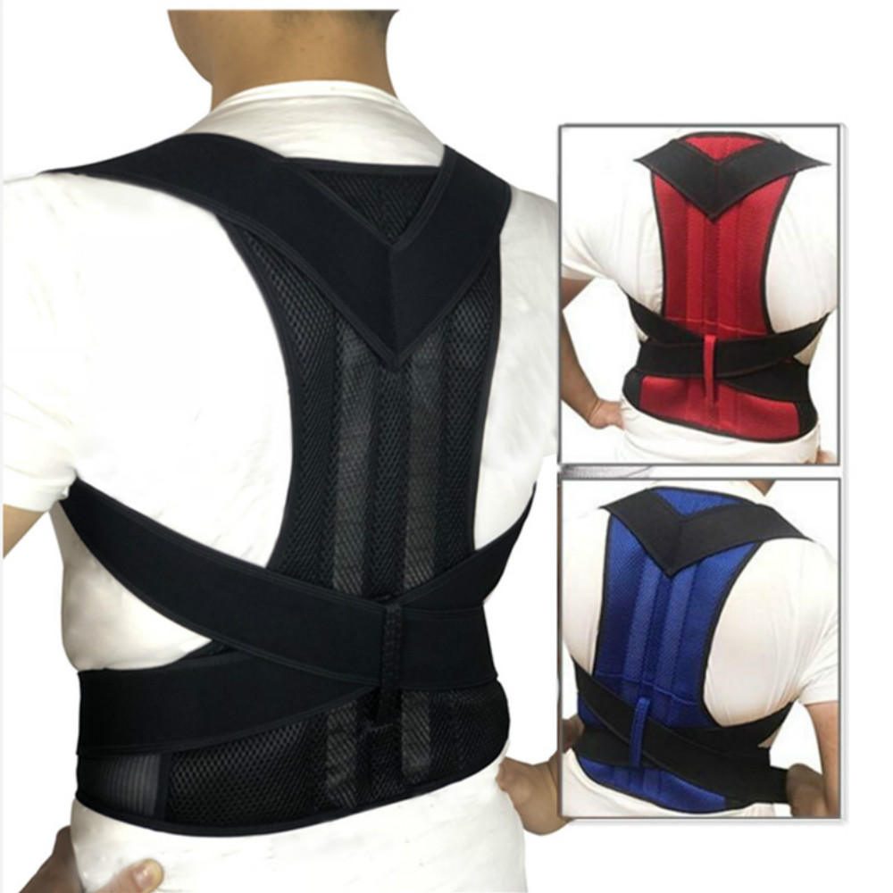 Adjustable Back Posture Corrector Support Shoulder Lumbar Brace Support Corset Back Belt for Men Women