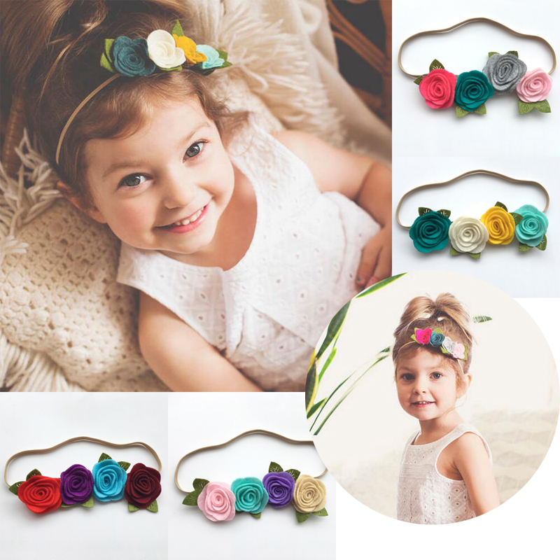 Baby Girls Flower Headband Four Felt Rose Flowers Head band DIY Handmade Elastic Hairbands Rainbow Headwear Hair Accessories
Baby Girls Flower Headband Four Felt Rose Flowers Head band DIY Handmade Elastic Hairbands Rainbow Headwear Hair Accessories