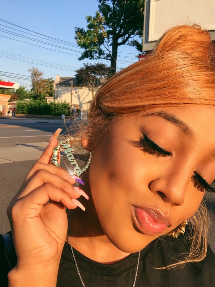 50 70 90 100mm Hoop Name bamboo Style Custom earrings Statement 200923