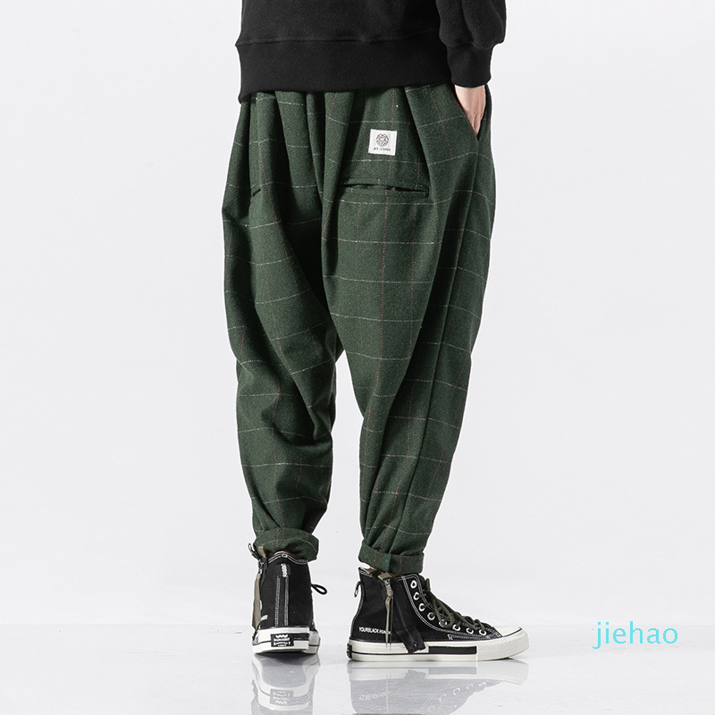 Fashion- Helisopus Men Harem Pants 2020 Spring Streetwear Pants Hip Hop Casual Joggers Chinese Style Trousers