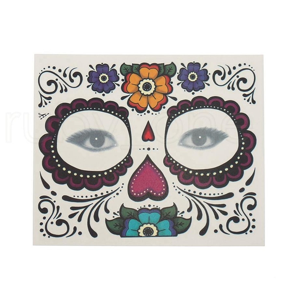 Disposable Eyeshadow Sticker Magic Eye Face Lace Style Waterproof Temporary Tattoo For Beauty Cosmetic Makup Stage Halloween Party