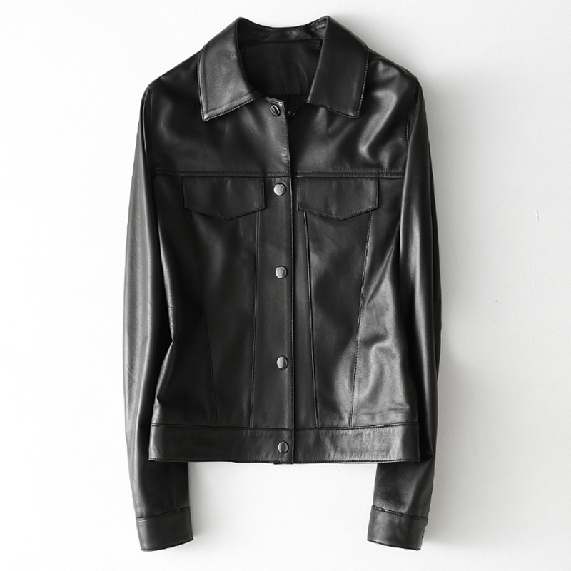 100% Genuine Leather Jacket WomenSheepskin Coat Female Streetwear Bomber Jacket Chaqueta Mujer HQ20-SDY2001A Lxr62, Black
100% Genuine Leather Jacket WomenSheepskin Coat Female Streetwear Bomber Jacket Chaqueta Mujer HQ20-SDY2001A Lxr62, Black