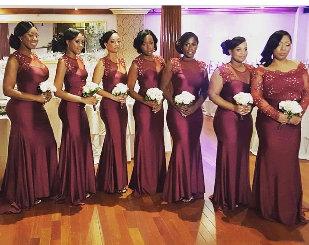 2021 Bridemaids Dresses African Nigerian Sweetheart Sleeveless Lace Applique Maid of Honor Mermaid Long Wedding Guest Dress
2021 Bridemaids Dresses African Nigerian Sweetheart Sleeveless Lace Applique Maid of Honor Mermaid Long Wedding Guest Dress