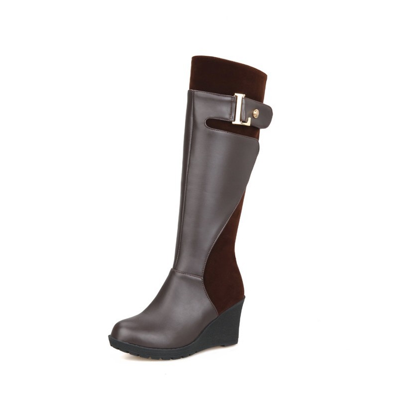 Black Color Autumn Shoes Women Zipper Round Toe Pu Leather Boots Suede Fashion Party Footwear Big Size Wedges Top Quality Shoes
Black Color Autumn Shoes Women Zipper Round Toe Pu Leather Boots Suede Fashion Party Footwear Big Size Wedges Top Quality Shoes