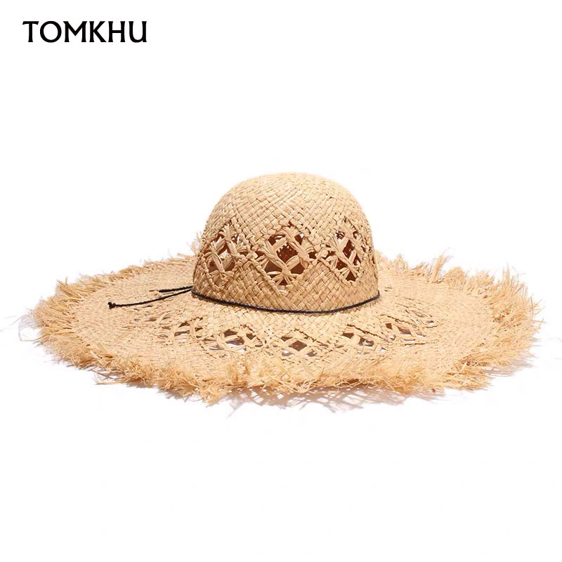 100%Handmade Women Straw Sun Hats Large Wide Brim Gilrs High Quality Natural Raffia Panama Beach Straw Sun Caps For Holiday NEW, Beige
100%Handmade Women Straw Sun Hats Large Wide Brim Gilrs High Quality Natural Raffia Panama Beach Straw Sun Caps For Holiday NEW, Beige
