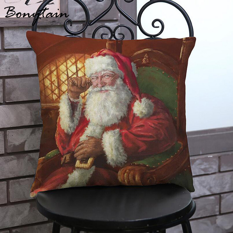 1PC 45*45cm Christmas Square Pillow Cover Linen Cute Oil Painting Santa Claus Printed Pattern Waist Throw Pillow Cover
1PC 45*45cm Christmas Square Pillow Cover Linen Cute Oil Painting Santa Claus Printed Pattern Waist Throw Pillow Cover