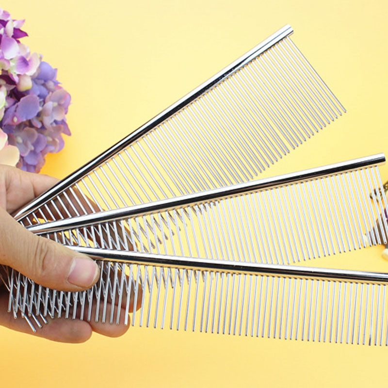 3 Size Stainless Steel Cat Dog Puppy Pets Brush Comb Double Row Teeth Comb Hair Fur Shedding Flea Trimmer Rake Grooming, As pic
3 Size Stainless Steel Cat Dog Puppy Pets Brush Comb Double Row Teeth Comb Hair Fur Shedding Flea Trimmer Rake Grooming, As pic