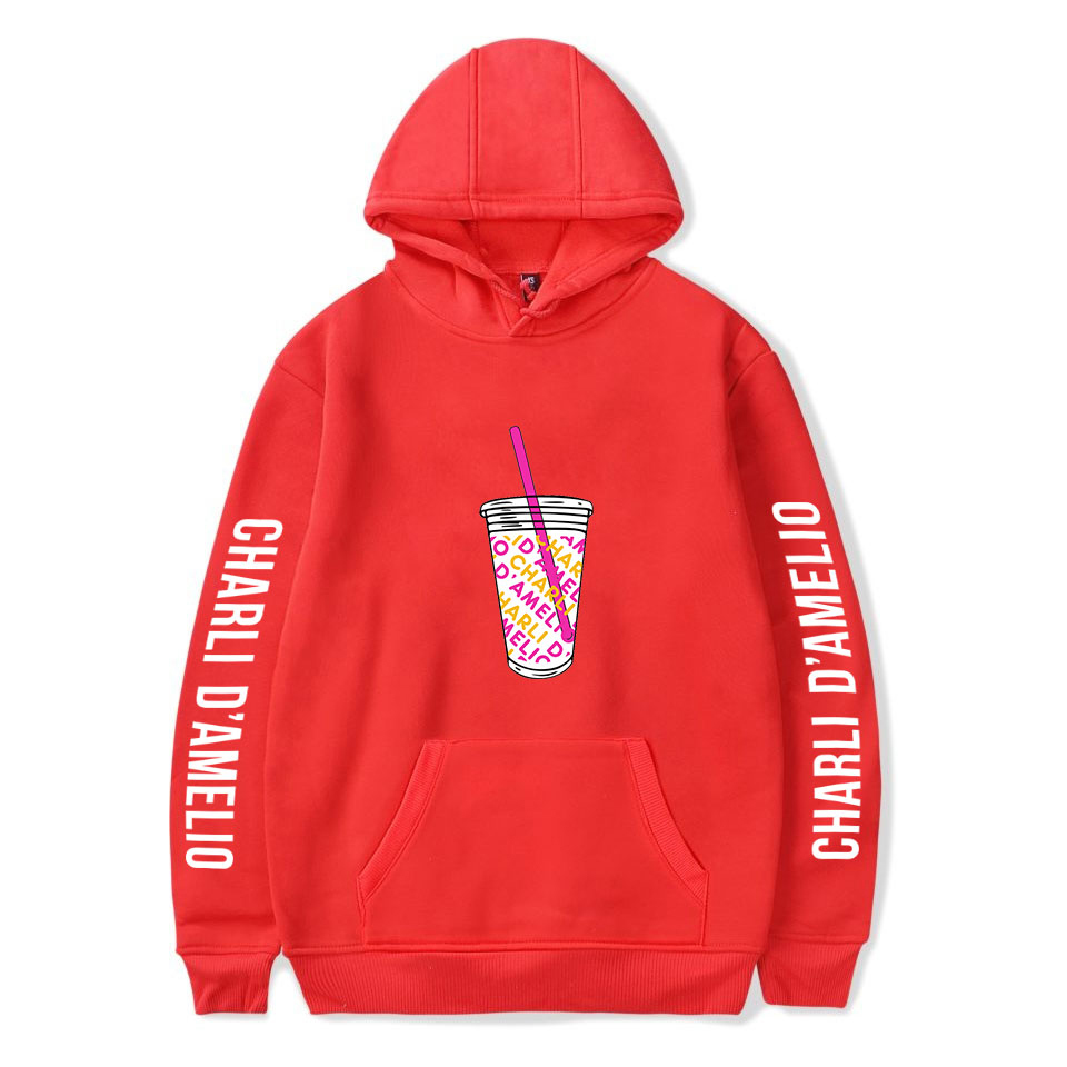 New Ice Coffee Splatter Hoodies Sweatshirts Men Women Fashion oversized hoodie Charli DAmelio Pullover Unisex Costume Tracksuits MX200812