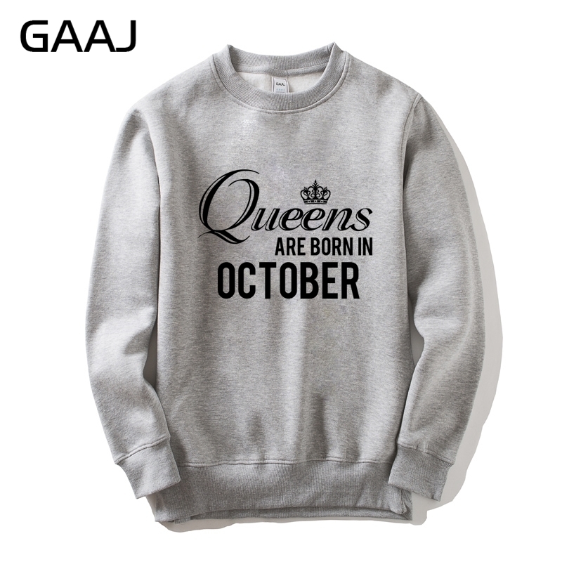 GAAJ "Queens are born in October", sweatshirt for men and women, coats for men, hoodies, casual skateboard sweatshirt, Popular fashion, White
GAAJ "Queens are born in October", sweatshirt for men and women, coats for men, hoodies, casual skateboard sweatshirt, Popular fashion, White