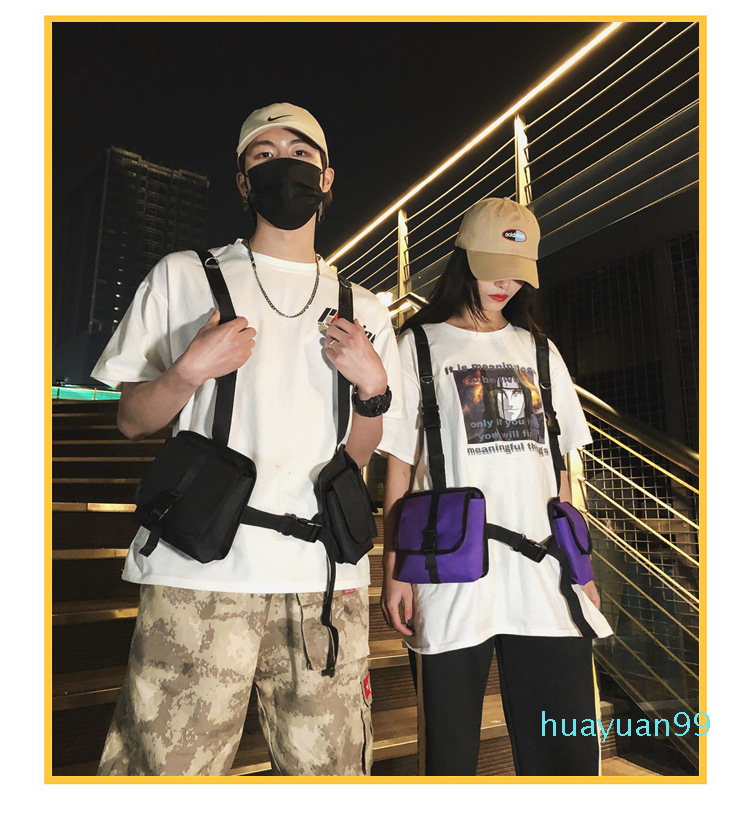 New-Vest Hip-Hop Streetwear Bag Harness Chest Rig Bag Unisex Oxford Two Pockets Women Waist Fanny Pack 501275p, Grey
New-Vest Hip-Hop Streetwear Bag Harness Chest Rig Bag Unisex Oxford Two Pockets Women Waist Fanny Pack 501275p, Grey