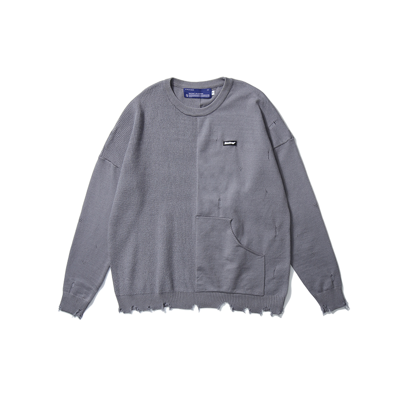 Original Pockets Hole Hem Solid Retro Sweater Mens Round Neck Hip Hop Pullover Oversize Sweaters Men and Women Knitted Clothing, Pink
Original Pockets Hole Hem Solid Retro Sweater Mens Round Neck Hip Hop Pullover Oversize Sweaters Men and Women Knitted Clothing, Pink
