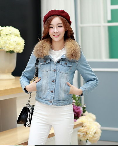 Film - super warm qiu dong cowboy cotton with thick lambs wool cowboy short coat collars, Blue
Film - super warm qiu dong cowboy cotton with thick lambs wool cowboy short coat collars, Blue