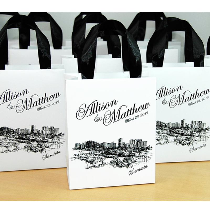 Personalized Wedding Welcome bags with satin ribbon and your names Destination wedding favor for guests Sarasota bag
Personalized Wedding Welcome bags with satin ribbon and your names Destination wedding favor for guests Sarasota bag