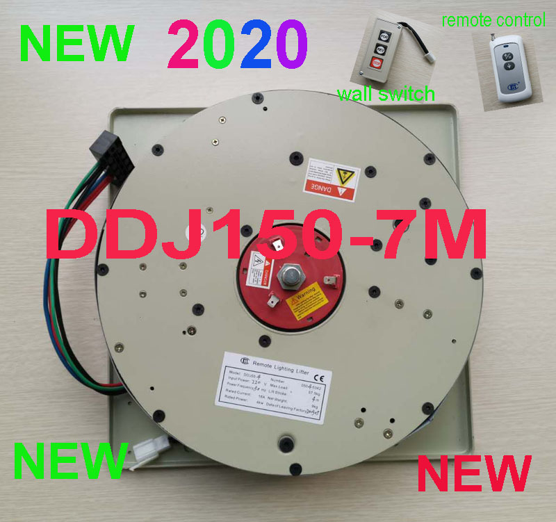 DDJ150-7M Wall Switch+Remote Controlled Lighting Lifter Chandelier Hoist Lamp Winch Light Lifting 110 V-120 V, 220 V-240v
DDJ150-7M Wall Switch+Remote Controlled Lighting Lifter Chandelier Hoist Lamp Winch Light Lifting 110 V-120 V, 220 V-240v