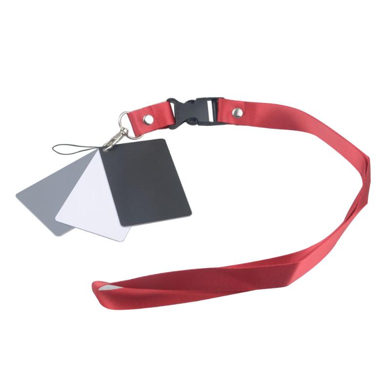 3 in 1 White Black Grey Balance Cards 18 Degree Gray Card S Size with Neck Strap Photography Accessories for Digital Cameras
3 in 1 White Black Grey Balance Cards 18 Degree Gray Card S Size with Neck Strap Photography Accessories for Digital Cameras
