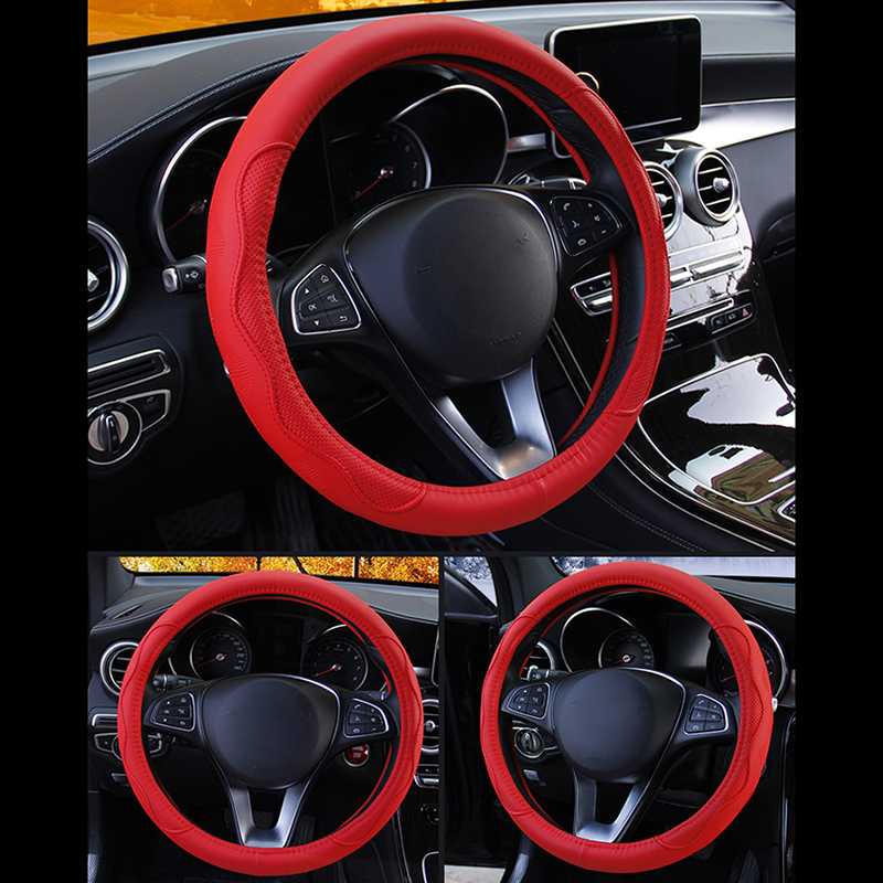 9 Colors Car PU Leather Steering-Wheel Cover Anti-slip Skidproof Durable 38CM Dynamic Fibre Steering Wheel Cover Universal
9 Colors Car PU Leather Steering-Wheel Cover Anti-slip Skidproof Durable 38CM Dynamic Fibre Steering Wheel Cover Universal
