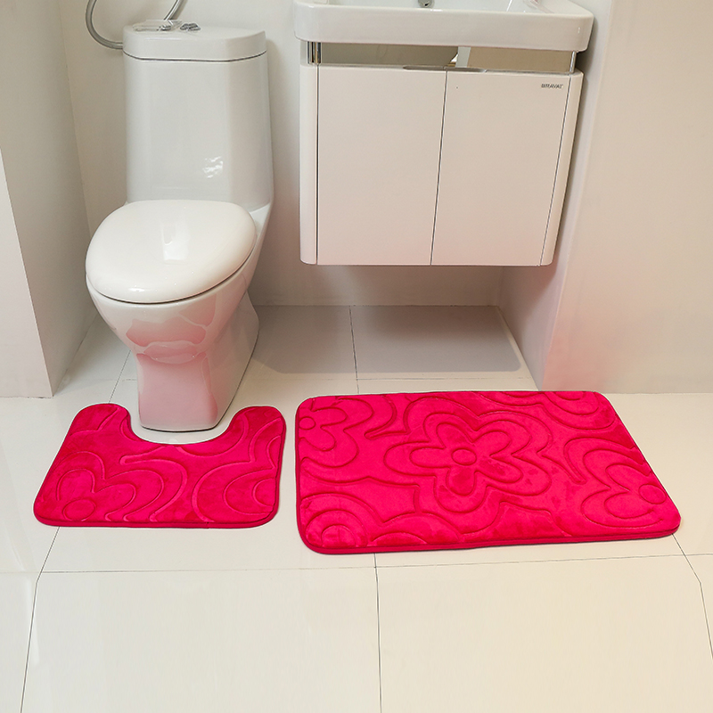 2pcs/set Memory Foam Bathroom Carpet Non Slip Rug Toilet Home Decor U-shaped Bathroom Carpet Set Floor Mat Kit Banyo Paspas b 
2pcs/set Memory Foam Bathroom Carpet Non Slip Rug Toilet Home Decor U-shaped Bathroom Carpet Set Floor Mat Kit Banyo Paspas b