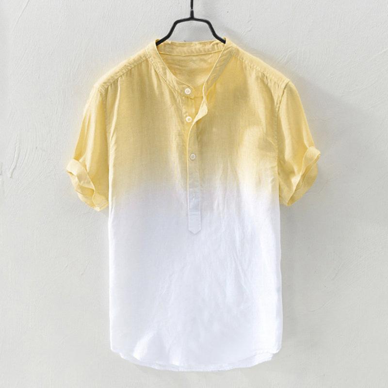 Fashion Men Shirts Summer Men's Cool Thin Breathable Collar Hanging Dyed Gradient Cotton high quality Shirt Handsome Mens Shirts, Blue
Fashion Men Shirts Summer Men's Cool Thin Breathable Collar Hanging Dyed Gradient Cotton high quality Shirt Handsome Mens Shirts, Blue